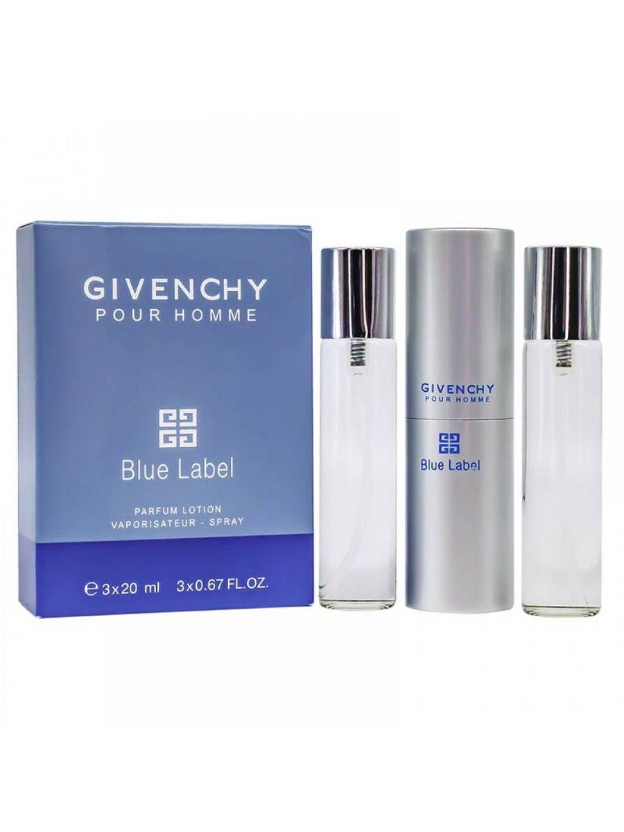 Набор Givenchy Pour Homme Blue Label 3*20ml Мужской