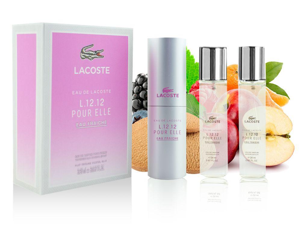 Набор Lacoste Eau De Lacoste L.12.12 Pour Elle Eau Fraîche 3*20ml Женский - фото 1 - id-p224689566