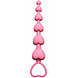 Силиконовая анальная цепочка Hearts Beads Pink, фото 3
