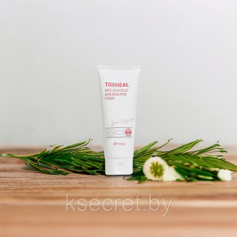 ПЕНКА ДЛЯ УМЫВАНИЯ С AHA-BHA-PHA КИСЛОТАМИ, ESTHETIC HOUSE TOXHEAL RED GLYCOLIC AHA, BHA, PHA FOAM, 150 МЛ - фото 2 - id-p224689827