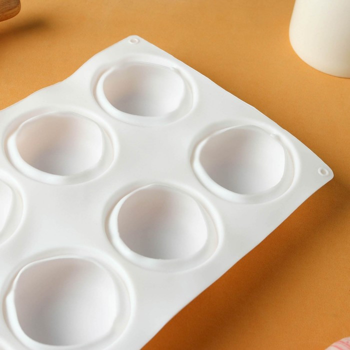 Форма силиконовая для выпечки и муссовых десертов KONFINETTA «Пуэнти», 30×18×3 см, 8 ячеек, ячейка 6,6×6,6×3 - фото 6 - id-p224690160