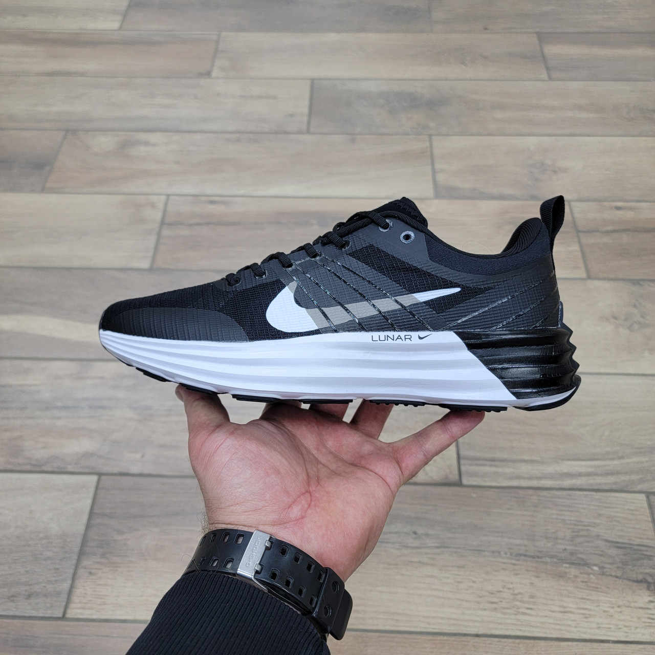 Кроссовки Nike Lunar Roam "Black White" 43 - фото 1 - id-p224690346