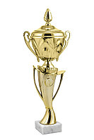 Кубок "Гламур" на мраморной подставке с крышкой, высота 48 см, чаша 12 см арт. 416-360-120 К