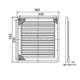 Решетка вентиляционная ZEIN Люкс ЛР162, 162 х 162 мм, с сеткой, разъемная, фото 7