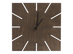 Часы деревянные Olafur квадратные, 28 см, шоколадный