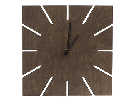Часы деревянные Olafur квадратные, 28 см, шоколадный, фото 2