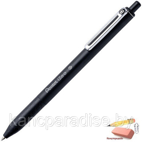 Ручка шариковая автоматическая Pentel IZee , 0,7 мм., черная, арт.ВХ467-A