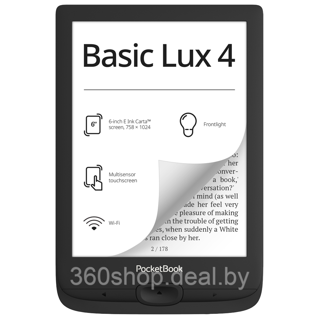 Электронная книга PocketBook 618 Basic Lux 4 (черный) - фото 1 - id-p224697518