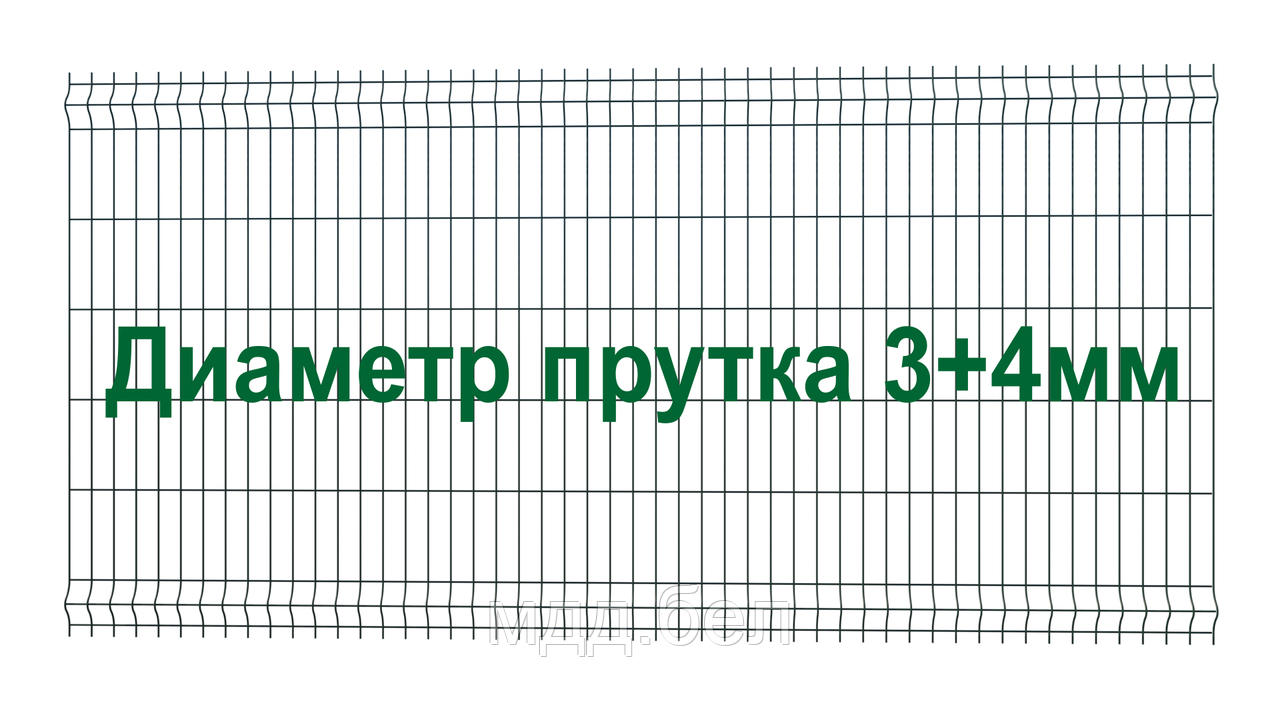 Секция 3Д забора, 1230мм*2500мм (В*Д), тип "Город"