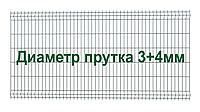 Секция 3Д забора, 1230мм*2500мм (В*Д), тип "Город"