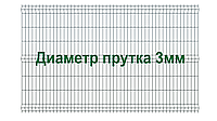 Секция забора 3Д, серия "Город ЛАЙТ", 1530мм*2500мм (В*Д)