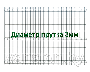 Секция забора 3Д, серия "Город ЛАЙТ", 1730мм*2500мм (В*Д)