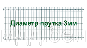 Секция 3Д забора, 1030мм*2500мм (В*Д), тип "Город ЛАЙТ"