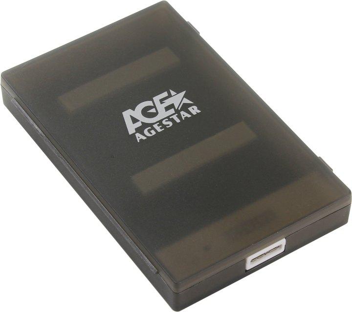 Мобильное шасси AgeStar 3UBCP1-6G-Black (Внешний бокс для 2.5" SATA HDD USB3.0) - фото 1 - id-p224700963