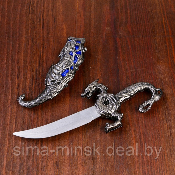 Сувенирный нож, 24,5 см резные ножны, дракон на рукояти