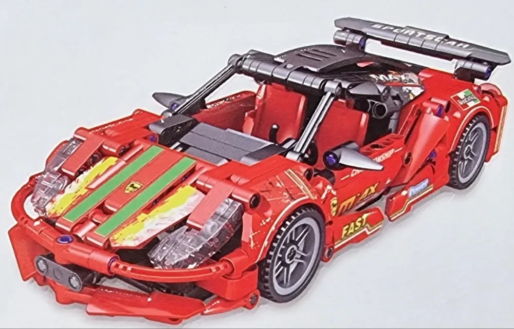 Конструктор Техник 48001 спортивная Гоночная машина Феррари Ferrari 471 деталь аналог лего - фото 2 - id-p224706471