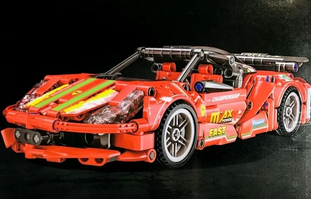 Конструктор Техник 48001 спортивная Гоночная машина Феррари Ferrari 471 деталь аналог лего - фото 3 - id-p224706471