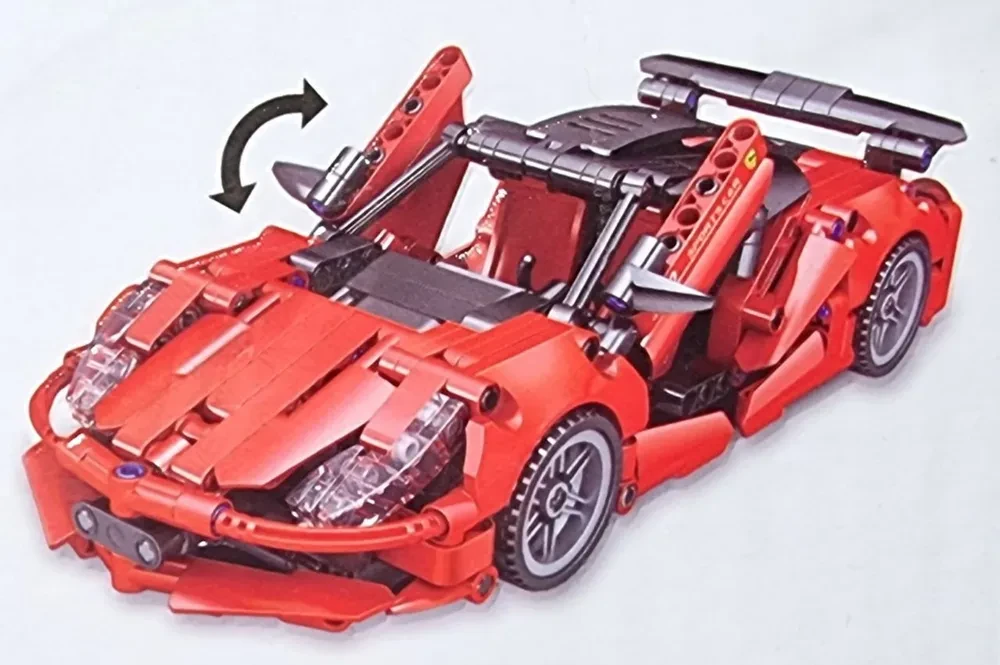 Конструктор Техник 48001 спортивная Гоночная машина Феррари Ferrari 471 деталь аналог лего - фото 4 - id-p224706471