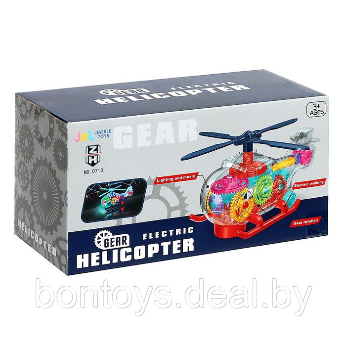Вертолёт с шестерёнками со световыми и музыкальными эффектами - фото 1 - id-p223272009