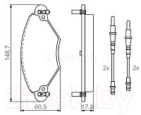 Тормозные колодки Bosch 0986424582