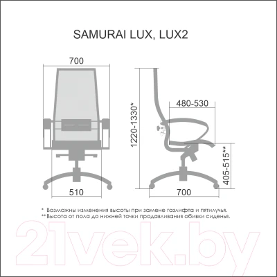 Кресло офисное Metta Samurai Lux - фото 5 - id-p224713257