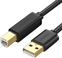 Кабель Ugreen US135 USB Type-A - USB Type-B (1.5 м, черный)