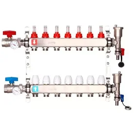 Коллектор регулируемый с расходомерами G422.7 GAPPO 7 выходов нержавейка