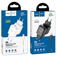 Сетевое устройство для зарядки аккумуляторов N2 Vigour single port charger Set(Micro)(EU) черный hoco 2,0A