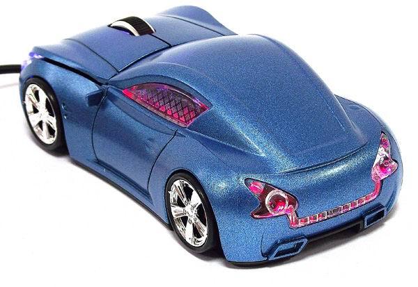 Компьютерная мышь гоночная машинка (синяя) - фото 2 - id-p224728075