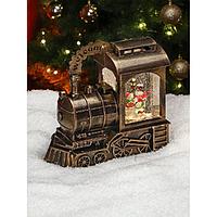 Светильник со снегом «Новогодний поезд» музыкальный