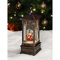 Светильник музыкальный «Дед Мороз на санях» с блестками