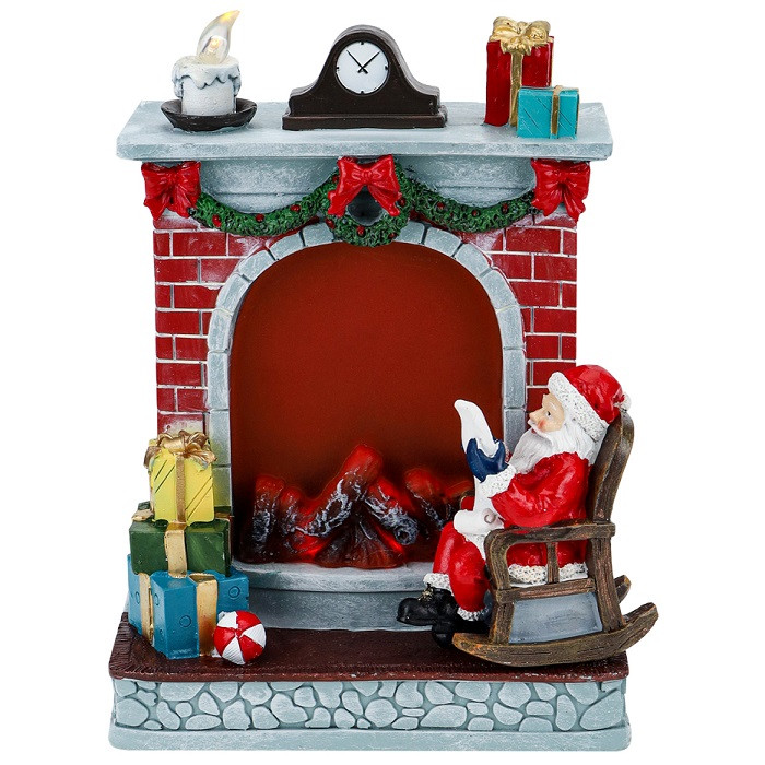 Светильник «Дед Мороз у камина» музыкальный - фото 2 - id-p224728235