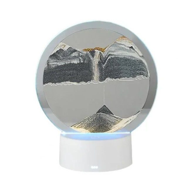 3D картина антистресс из песка с подсветкой, серый песок 15,8 см - фото 1 - id-p224728321