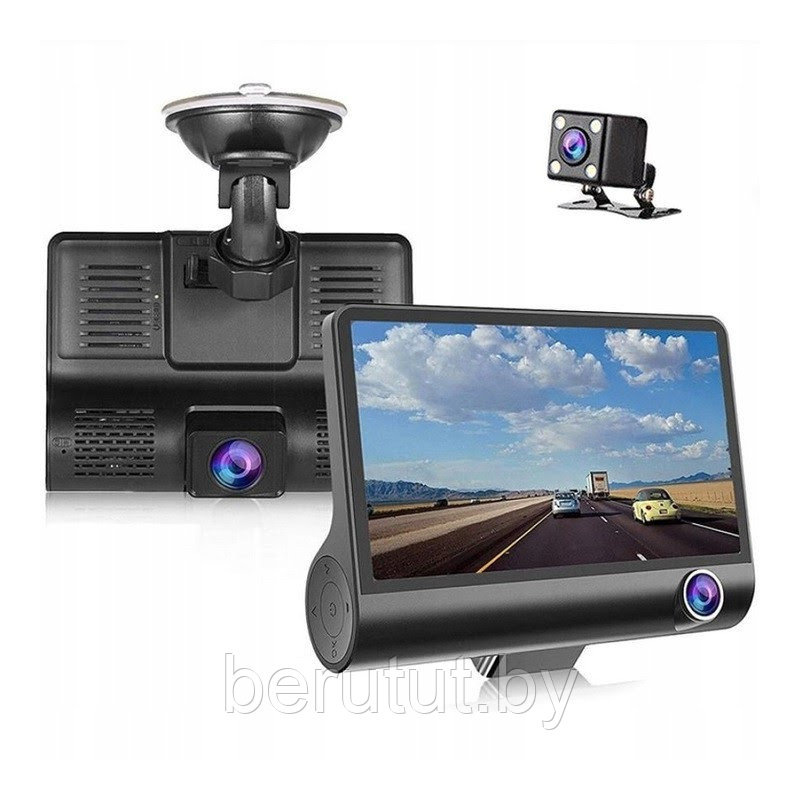 Видеорегистратор автомобильный 3 камеры Profit D403 - фото 1 - id-p224729262