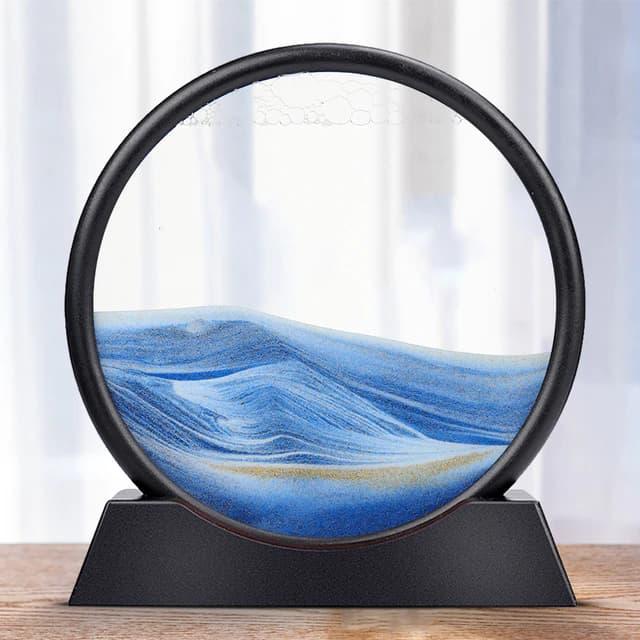 3D картина антистресс из песка «Пустыня» цвет: голубой, 25 см - фото 1 - id-p224728518