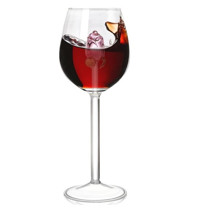 Оригинальный бокал для вина «Pink rose» 300 мл. - фото 2 - id-p224728534