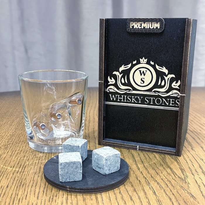 Подарочный набор для виски непробиваемый «WHISKY STONES» стакан с пулями - фото 6 - id-p224728684