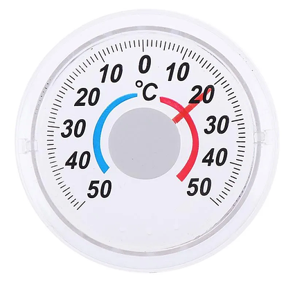 Термометр оконный круглый "Биметаллический" (на липучке), фото 2