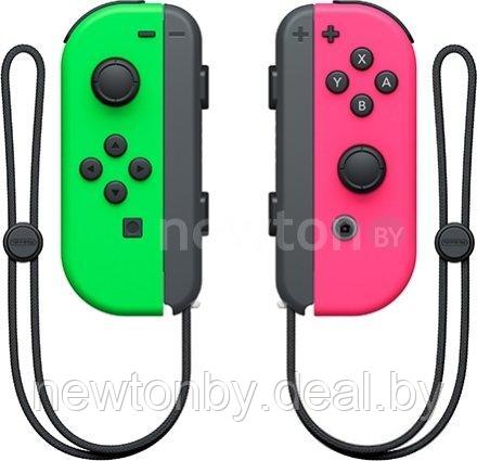 Набор геймпадов Nintendo Joy-Con (неоновый зеленый/неоновый розовый) - фото 1 - id-p224736502