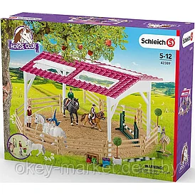 Игровой набор Schleich Школа верховой езды с лошадьми и наездниками 42389