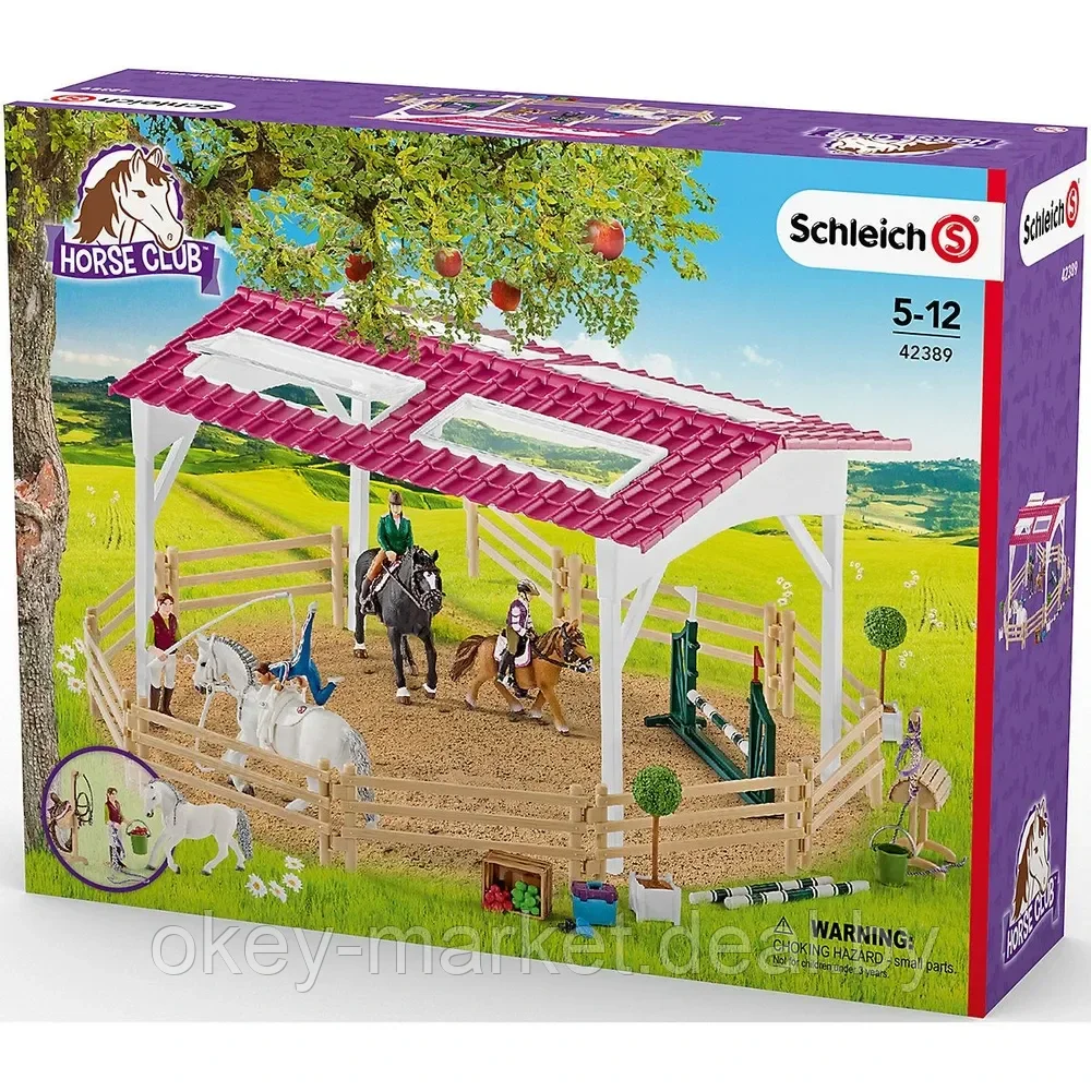 Игровой набор Schleich Школа верховой езды с лошадьми и наездниками 42389 - фото 1 - id-p112942300