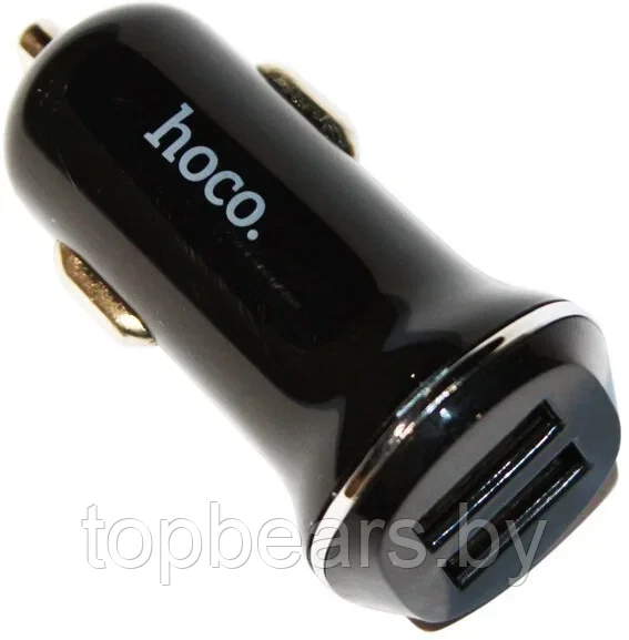 Автомобильное зарядное устройство HOCO Z1 double ported, 2xUSB, 2.1A, 11W, черный - фото 1 - id-p224736549