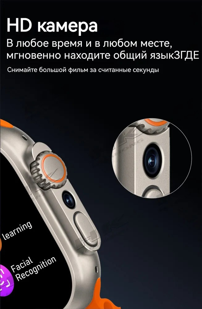 Умные часы HK ULTRA ONE /AMOLED/NFC/bluetooth - фото 3 - id-p224736559