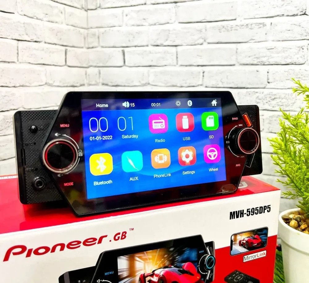 Автомагнитола Pioneer GB MVH-595DP5 Bluetooth Aux 2 USB 5 дюймов