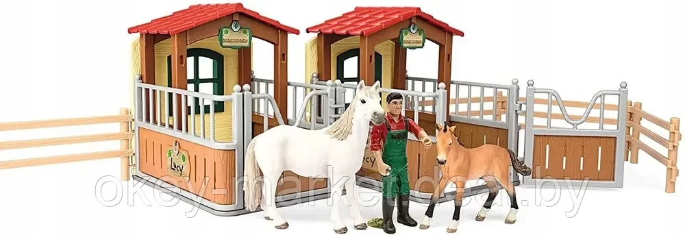 Игровой набор Schleich Cтойла для лошадей с фигурками 72116 - фото 10 - id-p224736584