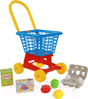 Тележка игрушечная Полесье Supermarket №1 с набором продуктов / 67890 - фото 1 - id-p224736674