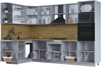 Готовая кухня Интерлиния Тренд 1.68x3.0 ВТ левая - фото 2 - id-p224736706