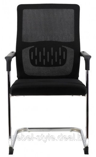 EVERPROF EP -510 кресло на хромированной станине с подлокотниками, стул EP -510 CF ткань сетка серая - фото 5 - id-p224747232