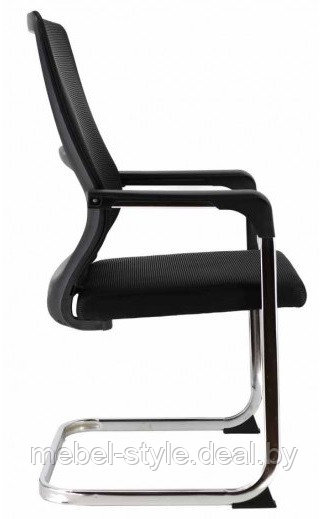 EVERPROF EP -510 кресло на хромированной станине с подлокотниками, стул EP -510 CF ткань сетка серая - фото 6 - id-p224747232