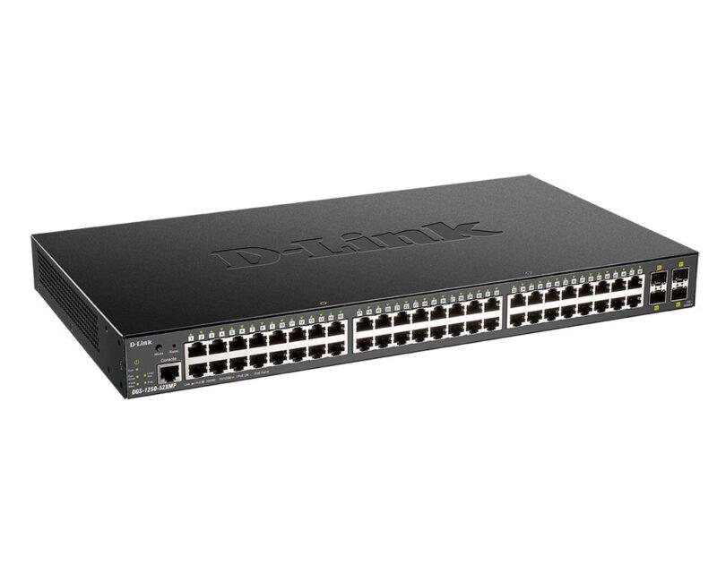 D-Link DGS-1250-52XMP/A1A Настраиваемый L2 коммутатор с 48 портами 10/100/1000Base-T и 4 портами 10GBase-X - фото 1 - id-p219347240